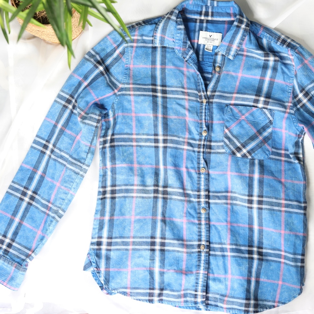 Plaid button up shirt. - Picture 2 of 2